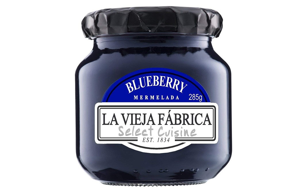 La Vieja Fabrica Blueberry Mermelada (Jam)   Glass Jar  285 grams